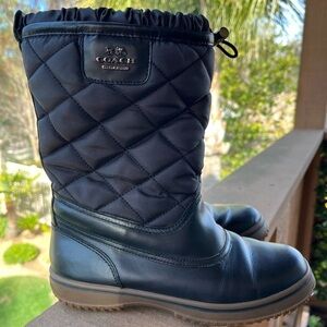 Coach Samara Black Quilted All Weather Winter Boots Womens Size US 5B